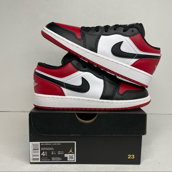 Jordan Shoes - Nike Air Jordan 1 Retro Low GS “Bred Toe” NEW 2021